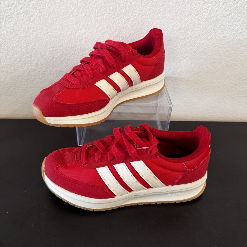 Adidas Run 70s 2.0 J Sneakers Retro Cloudfoam Red White Women Size 5 New